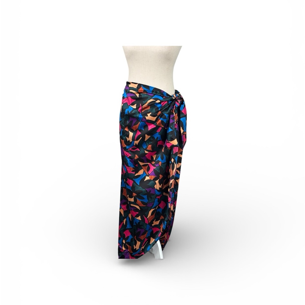 Show Me Your Mumu Wrap Me Up Skirt Mosaic Magic Luxe Satin New